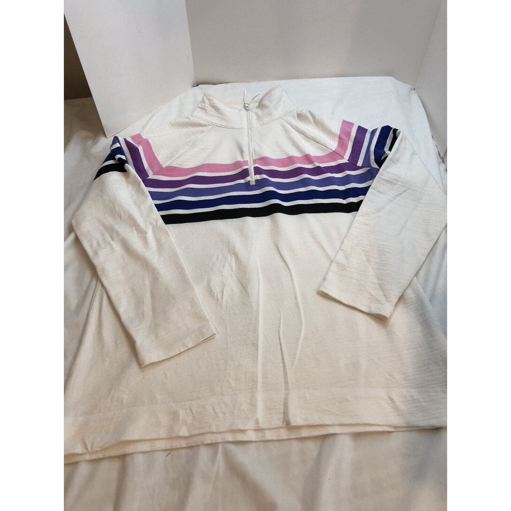 TABLOS HALF ZIP COZY CRUSH PULLOVER - WINDY STRIPE Style # P221034192M